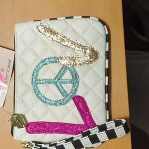 Luv Betsey Johnson Peace Love Wristlet